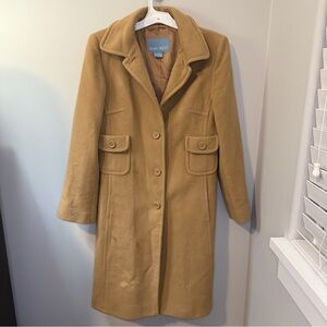 Nine West Tan Trench Coat with Notched Lapel
